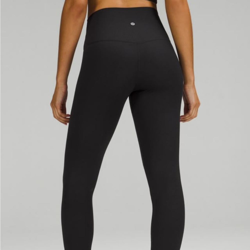 lululemon athletica Ribbed Align black Leggings full length super soft 2